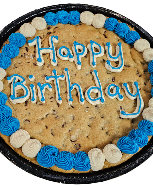 12" Celebration Cookie Blue & White