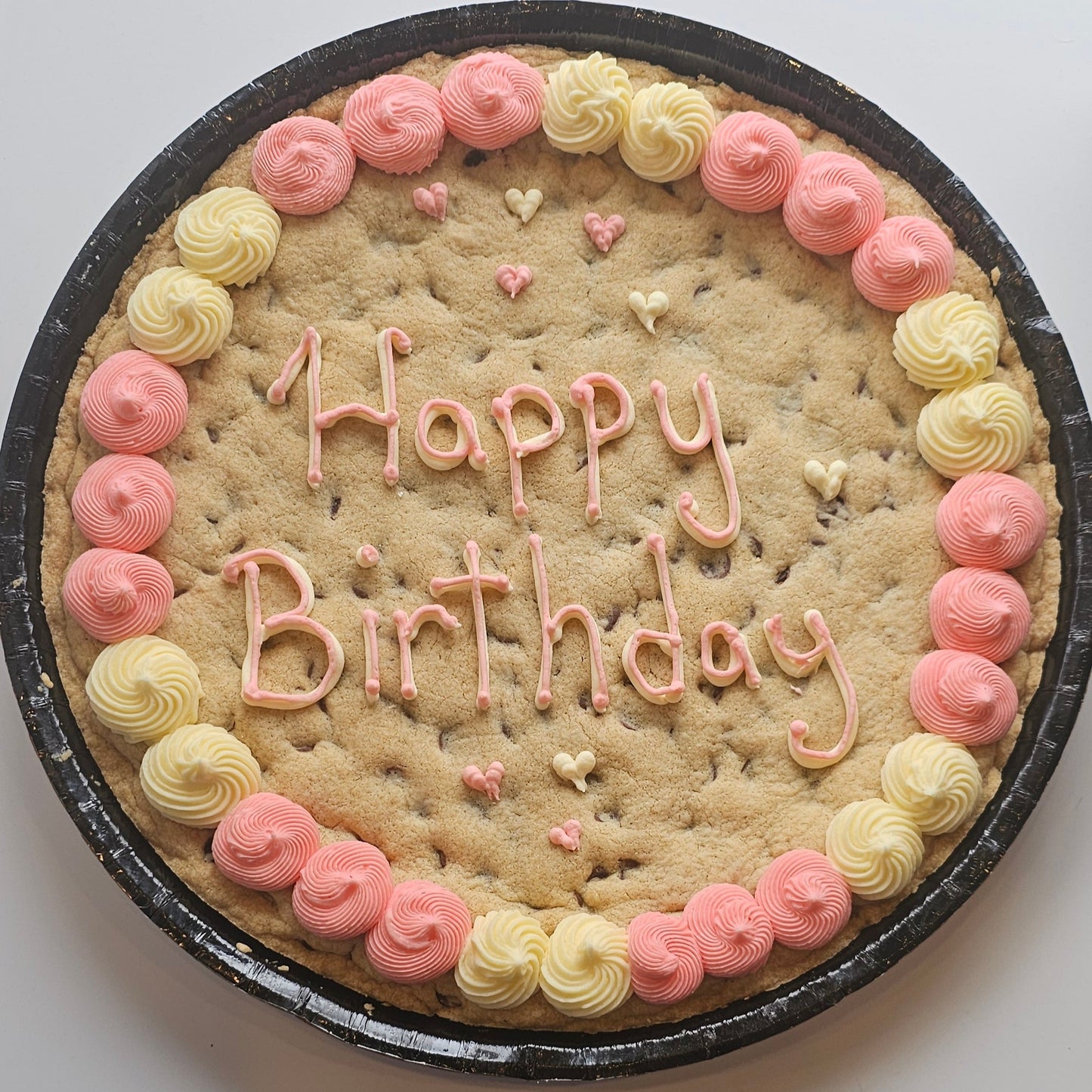12 in Celebration Cookie Cake Pink & White