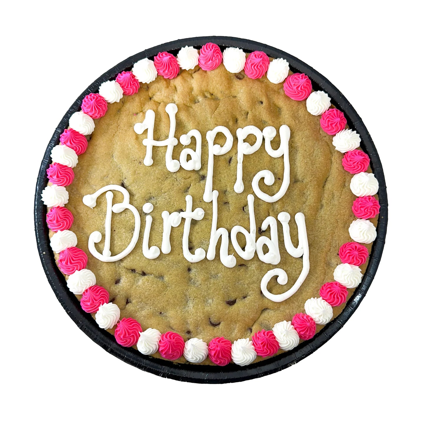 12 in Celebration Cookie Cake Pink & White
